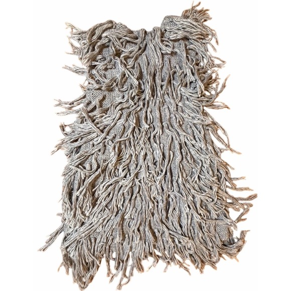MM Couture by Miss Me Gray Fringe Longline Sweater Vest NWT Size Large - Picture 3 of 10
